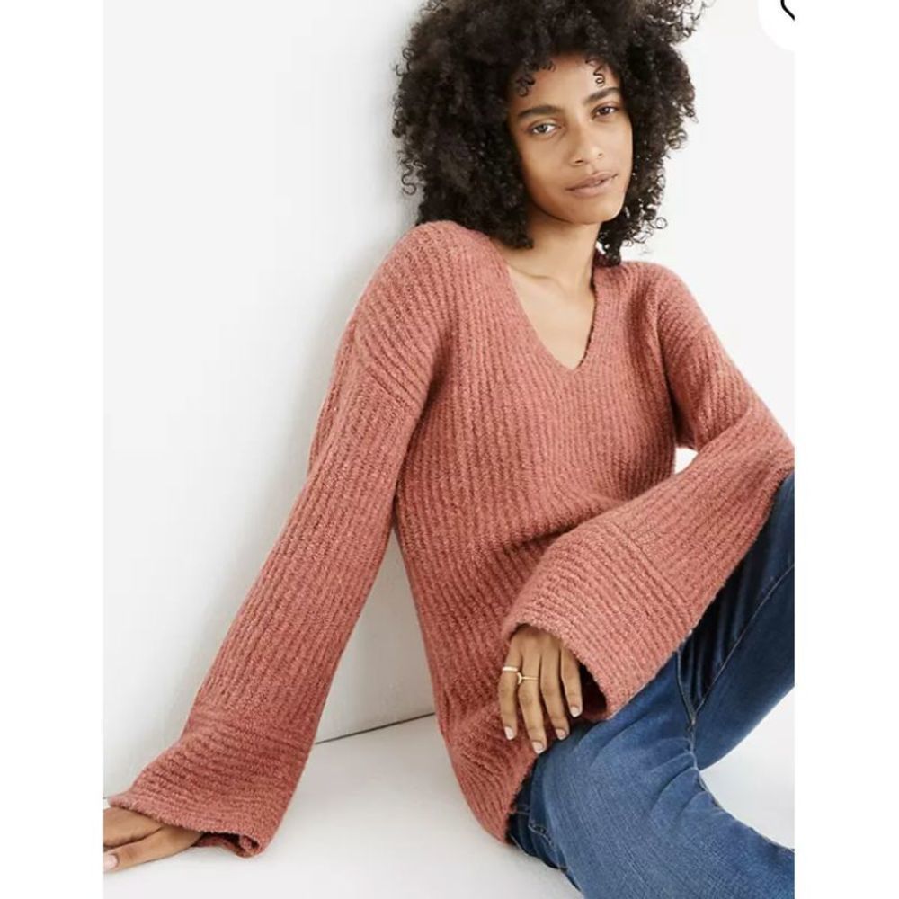 Madewell Abbott Sweater Tunic With Bell Sleeves